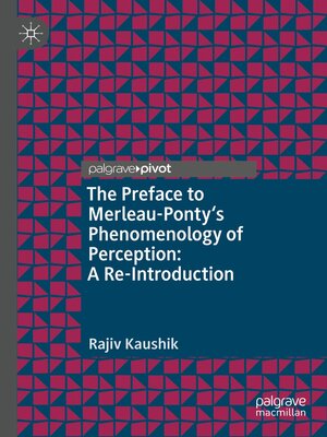 cover image of The Preface to Merleau-Ponty's Phenomenology of Perception